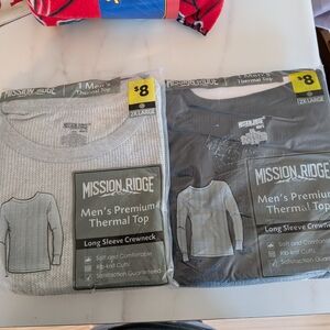 Mission Ridge Men's Premium Thermal Top - Gray and Black